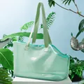 Breathable mint green mesh pet carrier shoulder bag for kittens and small puppies outings - Green - Breathable Mesh / For The Appropriate Weight For The Medium Size Please Refer To The Sku.