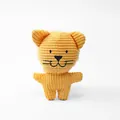 Soft yellow corduroy lion squeaky plush toy for small and medium dogs biting play - Lion