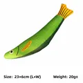 Pluche groene vis piepspeeltje voor honden, duurzaam kauwspeelgoed, 23x6cm, 20g gewicht - Pacifische Makreelgeep / Groen