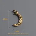 Colgante de media luna en acero inoxidable chapado en oro 18k para joyas - Dorado / Luna 2