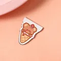 Cute cartoon ice cream bear shaped magnetic bookmark for students and readers - Approx. 3*3.8cm / Ice Cream Bear