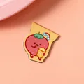 Cute cartoon strawberry magnetic bookmark, creative portable page marker, 3x3.6cm - Approx. 3*3.8cm / Strawberry