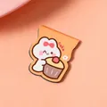 Cute cartoon bunny holding a cupcake magnetic bookmark, compact size 3x3.5cm SKU - Approx. 3*3.8cm / Cake Rabbit