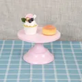Pink metal dessert display stand for cakes and snacks, minimalist style for parties - Short 20cm / Pink