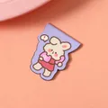 Cute cartoon rabbit magnetic bookmark with red dress design, size 3x3.8cm for students - Approx. 3*3.8cm / Red Skirt Rabbit