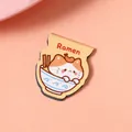 Cute cartoon cat and ramen bowl shaped magnetic bookmark for students and book lovers - Approx. 3*3.8cm / Greedy Cat