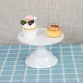Elegant white cake stand for dessert display and party decoration - Short 20cm / White