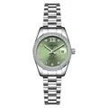 Orologio al quarzo di lusso da donna con quadrante verde e lunetta di diamanti incastonati - Quadrante Verde