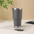 30oz gray vacuum insulated stainless steel tumbler with lid for hot and cold drinks - 900ml/30oz / Gray