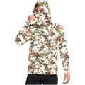 Camo print ice silk sun protection hoodie with integrated face mask for men UPF 50+ - M / Tops / Fragmented Camouflage