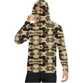 Full protection men's camouflage sun hoodie with face mask, UPF 50+ ice silk shirt - M / Tops / Desert Camouflage