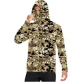 Men's camouflage UV protection ice silk sun shirt featuring an integrated face mask - M / Tops / Camouflage