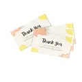100pcs aesthetic thank you cards for small business featuring abstract pastel art design - Floral Style (KA008) / Pack of 100