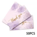 Purple watercolor thank you cards with gold foil script, set of 50 high-end gift cards - Purple Style (KA008) / 50 Sheets