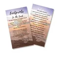 100PCS Double-sided English greeting cards with footprints poem beach theme design - Bible Inspiration Double-Sided Style (KA008) / Pack of 100