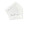 Set of 50 elegant marble texture thank you cards for small business owners - Marble Style (KA008) / 50 Sheets