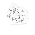 100PCS Beyond Grateful thank you cards for small business with elegant black cursive text - Vintage Style (KA008) / Pack of 100
