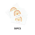 50pcs rainbow themed baby greeting cards with 'Hi Baby' text design for gift giving - Welcome Style (KA008) / 50 Sheets