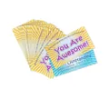 100-piece set of premium English 'You Are Awesome' thank you cards in yellow sunburst design - You Are Awesome Style (KA008) / Pack of 100