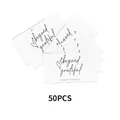 50-piece pack of white beyond grateful thank you cards for business gift packaging - Handwritten Style (KA008) / 50 Sheets
