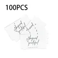 100-pack of white minimalist thank you cards featuring beyond grateful text design - Handwritten Style (KA008) / Pack of 100