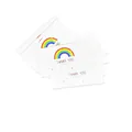 Set of 50 colorful rainbow thank you cards for small business orders and gifts. - Thank You Style (KA008) / 50 Sheets