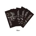 Set of 50 black thank you cards for small business with elegant white script - Black Script Style (KA008) / 50 Sheets