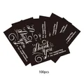 Set of 100 premium black thank you cards for small business with white script - Black Script Style (KA008) / Pack of 100