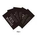 Set of 50 black thank you cards for small business with white elegant typography - Black Block Font Style (KA008) / 50 Sheets