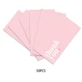 Set of 50 pink thank you cards with white text, ideal for weddings and gift packaging. - Pink Style (KA008) / 50 Pieces/Pack (90*54mm)