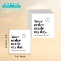 Set of 50 square thank you cards, 3x3.5 inch, Your order made my day heart design - Your Order Style (KA008) / 50 Pieces/Pack (7.6x8.9cm)