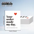 50 pieces of 10x7cm small thank you cards with heart for small business orders - Made My Day Style (KA008) / 50 Pieces/Pack (10x7cm)