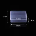 Compact clear plastic storage box for jewelry and earrings with size measurements - Small Latch Box (6.9*5*2.4cm)