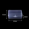 Compact transparent plastic storage box for jewelry with 8.9x6.5x2.8cm dimensions - Medium Latch Box (8.9*6.5*2.8cm)