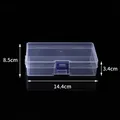 Compact transparent plastic storage box for jewelry and earplugs 14.4 x 8.5 x 3.4 cm - Large Latch Box (14.4*8.5*3.4cm)