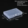 Minimalist transparent plastic storage box for jewelry and small items, 10.6x7.3x1.8cm - Large Single Grid Case (10.6*7.3*1.8cm)