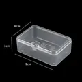 Portable transparent plastic storage box for jewelry and small items 9cm x 6cm x 3cm - Floss Box (9*6*3.2cm)