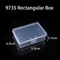 Transparent mini plastic storage box with lid for jewelry, 9.8x6.8x3.4cm - 9735 Rectangular Box (9.8*6.8*3.4cm)