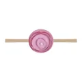 Elegant pink fabric rose baby headband with soft nylon elastic band for toddlers - Pink Fabric Flower with Artificial Pearl (55)