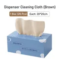 Einweg-Mikrofasertücher in Kaffeebraun, 20 Stück in der praktischen Box-Packung. - Verdickt 20 Stk/Box (20*20cm) / Grau