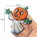 Creative cartoon pumpkin ghost Halloween hair claw clip for women, size 6.5 x 6.8cm - Pumpkin Skull