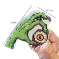 Creative Halloween monster hand hair claw clip with eyeball design, 7.2cm x 4.1cm - Green Monster Claw