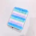 A5 notebook featuring a colorful rainbow striped plush faux fur soft cover for school students - A5: 22.5*15.5*3CM / Four-color Striped