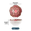Japanse keramische sausschaal met rood bloemenpatroon, 8,5 cm diameter en 3,5 cm hoog - Boheemse Stijl-Rood