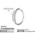 Eleganter Ring aus hochwertigem 316L-Edelstahl mit fünf klaren Zirkonia-Steinen. - A169 – Ring Mit 5a-zirkonia In Stahlfarbe