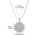 Gedetailleerde afmetingen van de roestvrijstalen ketting met een heiligen hanger - Ronde Sint-Benedictusmedaille (N07732P) / Zilver