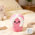 Süßer rosa Plüsch-Anhänger mit lächelndem Gesicht für Rucksäcke und diverse Taschen - Plüsch-schlüsselanhänger - Hausschuhe - [rosa] / Standardverpackung