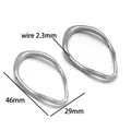 Stainless steel teardrop oval frame pendant for DIY jewelry making with dimensions - Irregular Large Oval Frame Steel Color
