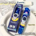 Cartoon astronaut retractable eraser pen for students, blue space theme design - Space Exploration