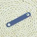 Organizzatore in pelle blu con bottone a pressione per cavi e sciarpe di seta .. - Blu Zaffiro